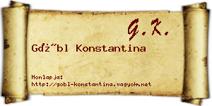 Göbl Konstantina névjegykártya